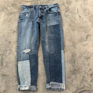 Patchwork Blue Denim Women’s Jeans